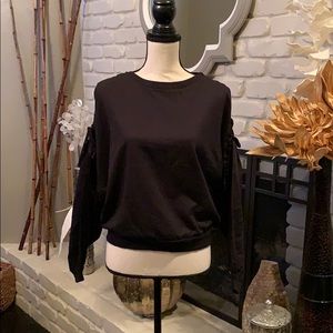 Kenzie long sleeve black top!